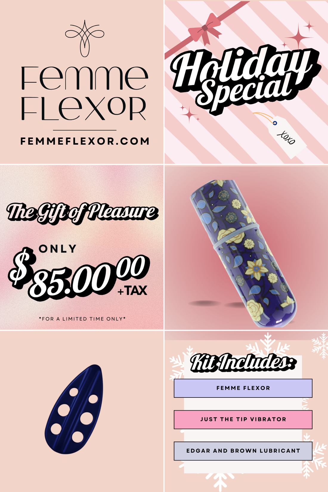 Femme Holiday Special! Femme Flexor + Massager &amp; Lubricant